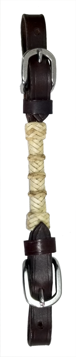 Showman Western Horse Curb Strap – Leather & Rawhide, Attaches To Bit On Bridle